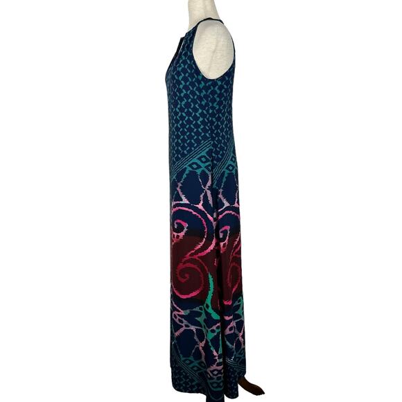 Donna Morgan Blue and Red Maxi Dress - Picture 4 of 14